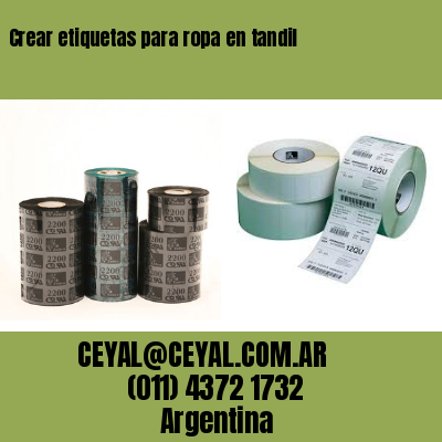 Crear etiquetas para ropa en tandil