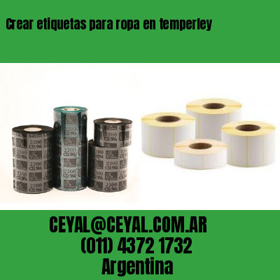 Crear etiquetas para ropa en temperley