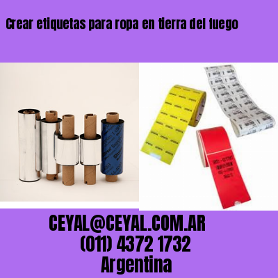 Crear etiquetas para ropa en tierra del fuego