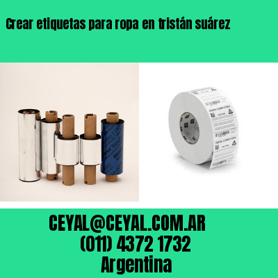 Crear etiquetas para ropa en tristán suárez