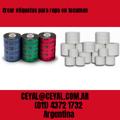 Crear etiquetas para ropa en tucuman