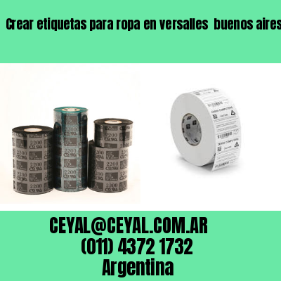 Crear etiquetas para ropa en versalles  buenos aires