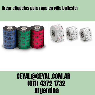 Crear etiquetas para ropa en villa ballester