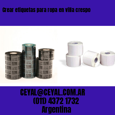Crear etiquetas para ropa en villa crespo