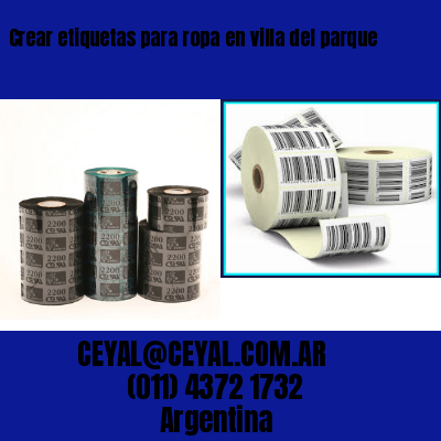 Crear etiquetas para ropa en villa del parque