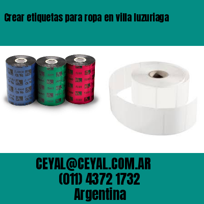 Crear etiquetas para ropa en villa luzuriaga