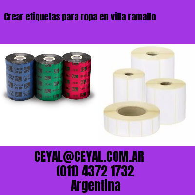 Crear etiquetas para ropa en villa ramallo