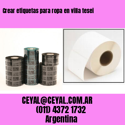 Crear etiquetas para ropa en villa tesei