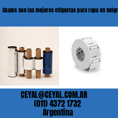 Cuales son las mejores etiquetas para ropa en belgrano  buenos aires