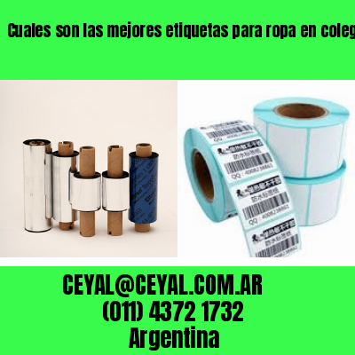 Cuales son las mejores etiquetas para ropa en colegiales  buenos aires