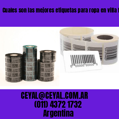 Cuales son las mejores etiquetas para ropa en villa fiorito