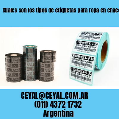 Cuales son los tipos de etiquetas para ropa en chaco