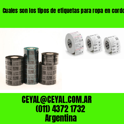 Cuales son los tipos de etiquetas para ropa en cordoba