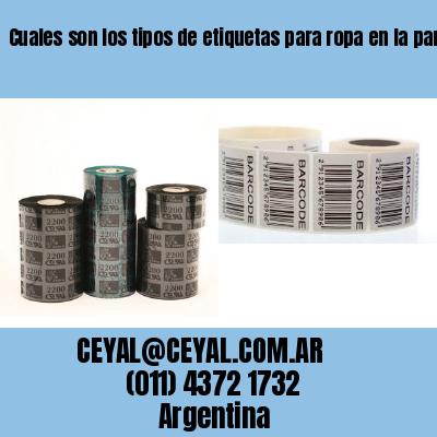 Cuales son los tipos de etiquetas para ropa en la pampa