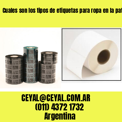 Cuales son los tipos de etiquetas para ropa en la paternal