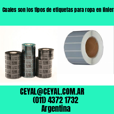 Cuales son los tipos de etiquetas para ropa en liniers