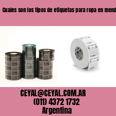 Cuales son los tipos de etiquetas para ropa en mendoza