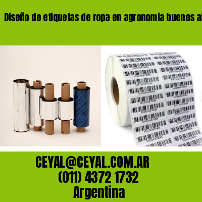 Diseño de etiquetas de ropa en agronomia buenos aires