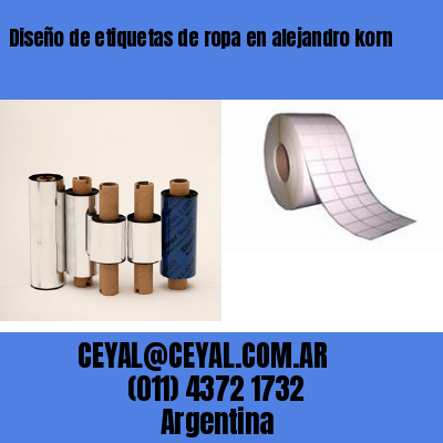 Diseño de etiquetas de ropa en alejandro korn