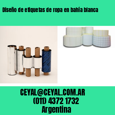 Diseño de etiquetas de ropa en bahía blanca