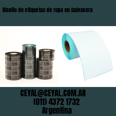 Diseño de etiquetas de ropa en balvanera