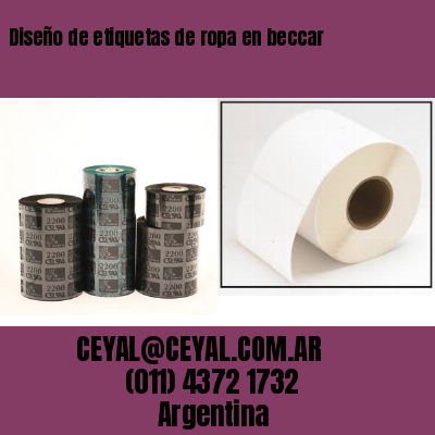 Diseño de etiquetas de ropa en beccar
