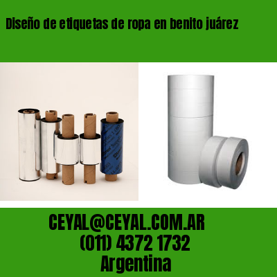 Diseño de etiquetas de ropa en benito juárez