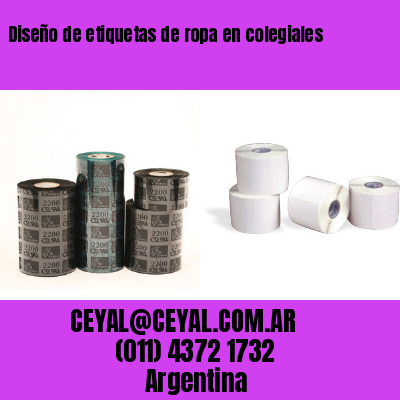 Diseño de etiquetas de ropa en colegiales