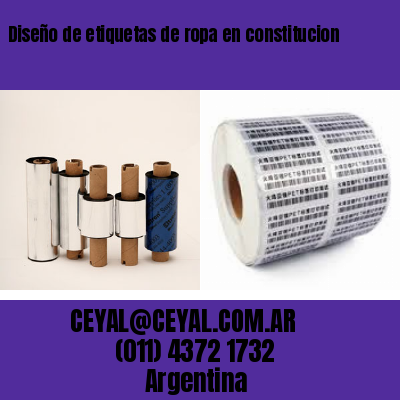 Diseño de etiquetas de ropa en constitucion