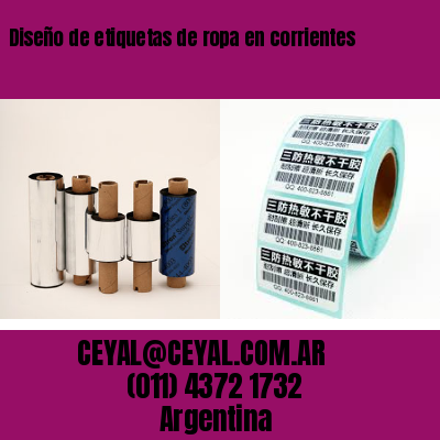 Diseño de etiquetas de ropa en corrientes