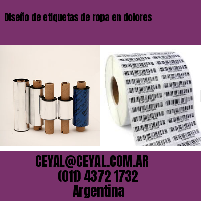 Diseño de etiquetas de ropa en dolores