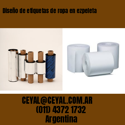 Diseño de etiquetas de ropa en ezpeleta