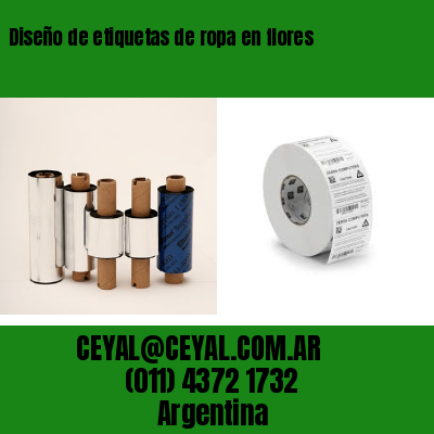 Diseño de etiquetas de ropa en flores