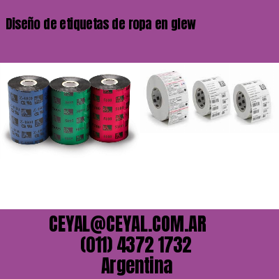 Diseño de etiquetas de ropa en glew
