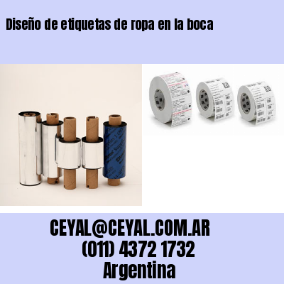 Diseño de etiquetas de ropa en la boca
