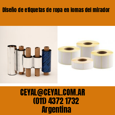 Diseño de etiquetas de ropa en lomas del mirador