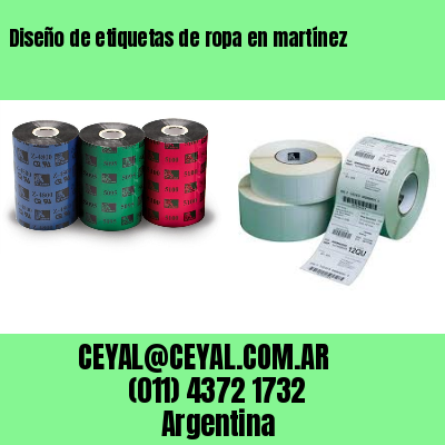 Diseño de etiquetas de ropa en martínez