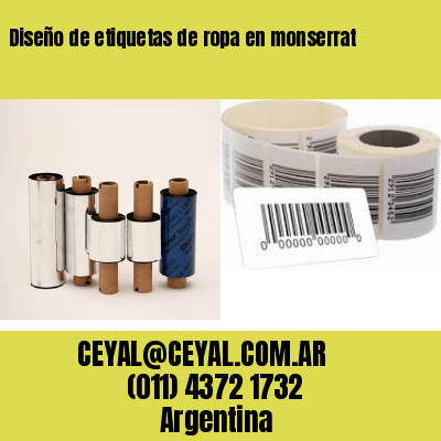 Diseño de etiquetas de ropa en monserrat