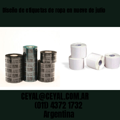 Diseño de etiquetas de ropa en nueve de julio