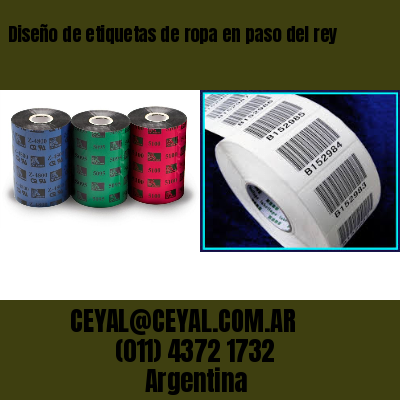 Diseño de etiquetas de ropa en paso del rey