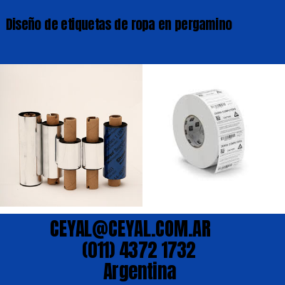 Diseño de etiquetas de ropa en pergamino