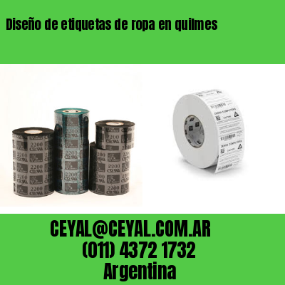 Diseño de etiquetas de ropa en quilmes