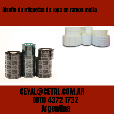 Diseño de etiquetas de ropa en ramos mejía