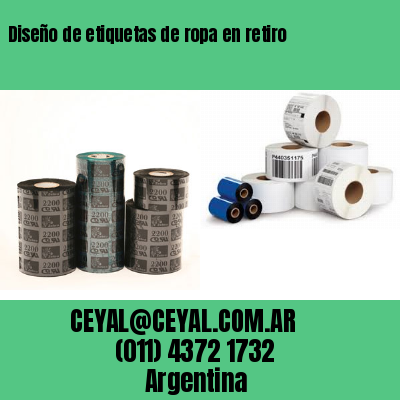 Diseño de etiquetas de ropa en retiro