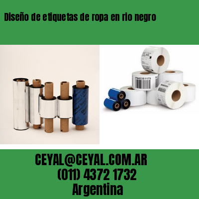 Diseño de etiquetas de ropa en rio negro