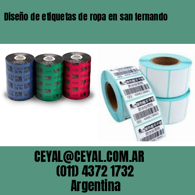 Diseño de etiquetas de ropa en san fernando