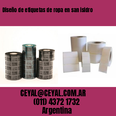 Diseño de etiquetas de ropa en san isidro