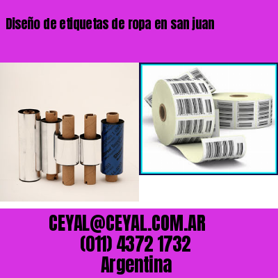 Diseño de etiquetas de ropa en san juan