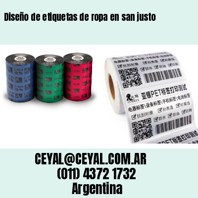 Diseño de etiquetas de ropa en san justo