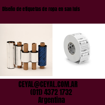 Diseño de etiquetas de ropa en san luis